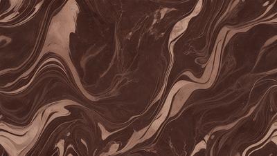 The image features a brown marbled surface with a swirling pattern. The primary subject is the marbled surface, which is the setting and background of the image. The visual style is a close-up of the marbled surface, showcasing its intricate pattern. The colors and mood of the image are warm and earthy, with the brown marbled surface being the dominant color.