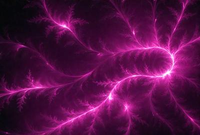 The primary subject of the image is a purple, pink, and red swirling pattern. The setting is a dark background, which contrasts with the vibrant colors of the swirling pattern. The visual style appears to be a digital art or illustration, as the colors and patterns are intricately detailed. The overall atmosphere of the image is energetic and captivating, with the swirling pattern drawing the viewer's attention.