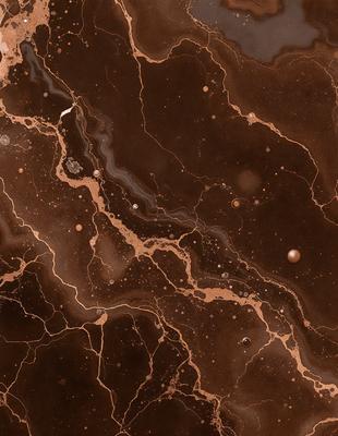 The primary subject of the image is a close-up of a brown marble surface. The setting is a dark room, and the visual style appears to be a photo. The colors and mood of the image are dark and moody, with the brown marble surface being the main focus.