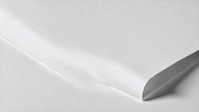 The primary subject of the image is a white sheet of paper. The setting is a white background, and the visual style is a close-up of the paper. The colors and mood of the image are predominantly white, giving it a clean and minimalist appearance.