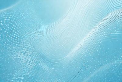 The primary subject of the image is a blue and white ocean wave. The setting is the ocean, with the wave being the main focus of the image. The visual style is a combination of a photo and digital art, creating a unique and artistic representation of the ocean wave. The dominant colors are blue and white, giving the image a calming and serene atmosphere.