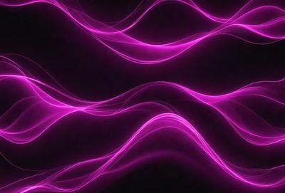 The primary subject of the image is a purple wave pattern. The setting is a dark background, which contrasts with the purple wave pattern. The visual style is a digital art or illustration, as the wave pattern is created using a computer or digital tool. The dominant colors are purple and pink, giving the image a vibrant and energetic atmosphere.
