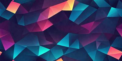 The primary subject of the image is a colorful geometric pattern, featuring a mix of blue, purple, and orange hues. The setting is a dark blue background, which contrasts with the vibrant colors of the pattern. The visual style appears to be a digital art or illustration, as the pattern is intricate and well-defined. The overall atmosphere of the image is lively and energetic, with the bold colors and geometric shapes creating a dynamic and engaging visual experience.
