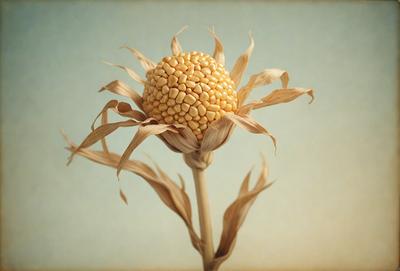 The primary subject of the image is a flower, which is the main object, scene, or focus of the image. The setting/background features a blue surface, which adds to the overall atmosphere of the image. The visual style of the image is a photo, capturing the flower in its natural environment. The colors and mood of the image are predominantly blue and calm, creating a serene and peaceful atmosphere.