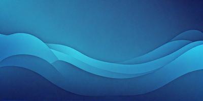The primary subject of the image is a blue wave, which is the main focus of the scene. The setting is a blue background, which creates a sense of depth and contrast. The visual style is a digital art or illustration, as the wave is depicted in a stylized manner. The dominant colors are blue and white, giving the image a calm and serene atmosphere.