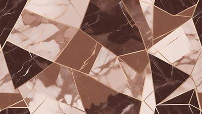 The primary subject of the image is a marble tile with a brown and white pattern. The setting is a bathroom, as indicated by the presence of a marble countertop. The visual style is a close-up of the marble tile, showcasing its intricate design. The colors and mood of the image are predominantly brown and white, giving it a sophisticated and elegant appearance.