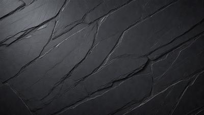 The primary subject of the image is a black and white photo of a wall with a pattern of cracks and crevices. The setting is a dark room, and the visual style is a close-up of the wall. The colors and mood of the image are predominantly dark and moody, with the black and white color scheme adding to the dramatic atmosphere.