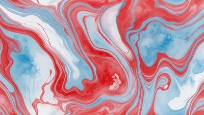 The primary subject of the image is a red and blue swirling pattern, which appears to be a painting or a digital artwork. The setting is a white background, which contrasts with the vibrant colors of the swirling pattern. The visual style suggests that the image is a creative and artistic representation of the swirling pattern. The dominant colors are red and blue, which evoke a sense of energy and movement. Overall, the image has a dynamic and visually striking appearance.