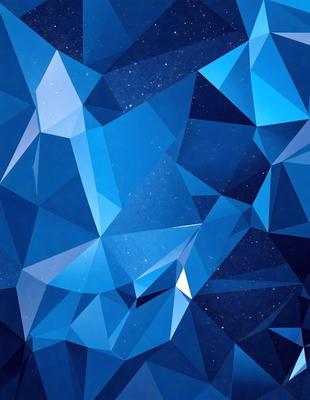 The primary subject of the image is a blue and white geometric pattern, which appears to be a digital art or illustration. The setting is a dark blue background, which contrasts with the bright blue and white pattern. The visual style gives the impression of a futuristic or modern design. The dominant colors are blue and white, creating a calm and serene atmosphere.