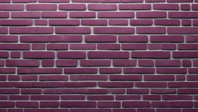The primary subject of the image is a purple brick wall. The setting is a brick wall, and the visual style is a photo. The dominant colors are purple and white, creating a calm and soothing atmosphere.