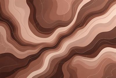 The primary subject of the image is a close-up of a brown and white patterned surface, which appears to be a painting or a digital artwork. The setting is a brown and white patterned surface, which could be a painting or a digital artwork. The visual style is a close-up of a painting or a digital artwork. The colors and mood of the image are predominantly brown and white, creating a warm and earthy atmosphere.