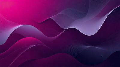 The primary subject of the image is a purple and blue wave pattern. The setting is a purple background, and the visual style appears to be a digital art or illustration. The dominant colors in the image are purple and blue, creating a calm and soothing atmosphere.