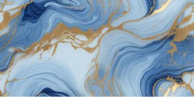 The primary subject of the image is a blue and gold swirling pattern, which appears to be a painting or a digital artwork. The setting is a blue background, and the visual style is a combination of photo and digital art. The dominant colors are blue and gold, creating a vibrant and lively atmosphere.