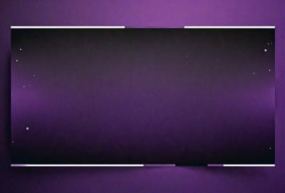 The primary subject of the image is a large, empty, and dark purple canvas. The setting is a purple background, which creates a striking contrast with the canvas. The visual style is a close-up of the canvas, emphasizing its emptiness and the purple color. The colors and mood of the image are predominantly purple, giving it a moody and dramatic atmosphere.