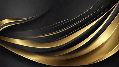 The primary subject of the image is a gold-colored pattern or design, which is the main focus of the image. The setting or background is a black surface, which contrasts with the gold pattern. The visual style of the image is a combination of photo and digital art, as it appears to be a close-up of a pattern or design. The colors and mood of the image are predominantly gold and black, creating a sense of elegance and sophistication.
