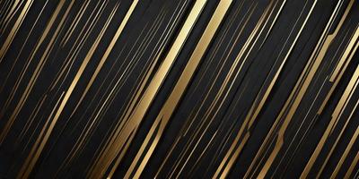 The primary subject of the image is a pattern of gold and black stripes. The setting is a black background, and the visual style appears to be a combination of a photo and digital art. The dominant colors are gold and black, creating a bold and striking pattern.
