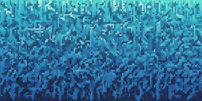 The primary subject of the image is a blue, pixelated background. The setting is a deep blue ocean, with a pattern of blue squares creating a visually interesting and unique backdrop. The visual style is a combination of digital art and illustration, as the blue squares create a distinctive and artistic pattern. The colors and mood of the image are predominantly blue, creating a calm and serene atmosphere.