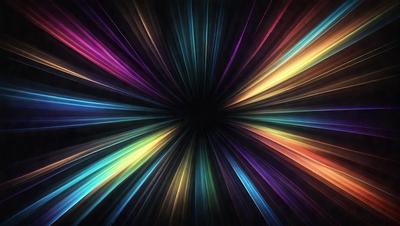 The primary subject of the image is a colorful, swirling, and vibrant tunnel. The tunnel is filled with a variety of colors, creating a visually striking and dynamic scene. The setting is a black background, which contrasts with the vivid colors of the tunnel. The visual style of the image is a combination of digital art and illustration, giving it a unique and artistic appearance. The overall atmosphere of the image is energetic and captivating, with the colors and swirls evoking a sense of