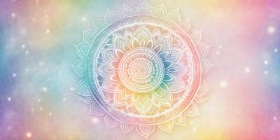 The primary subject of the image is a colorful, intricately designed flower. The flower is the main focus of the image, and it is set against a vibrant, colorful background. The visual style of the image is a combination of digital art and illustration, creating a unique and eye-catching design. The dominant colors in the image are a mix of bright, warm hues, such as yellow, orange, and pink, which contribute to a cheerful and lively atmosphere.