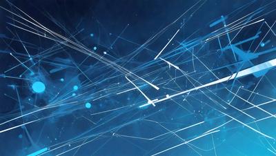 The primary subject of the image is a blue background with a pattern of white lines. The setting appears to be a digital art or illustration, as the lines are not realistic and the overall atmosphere is abstract and artistic. The visual style is a mix of digital art and illustration, creating a unique and creative piece.