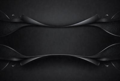 The primary subject of the image is a black, curved surface. The setting is a dark background, which contrasts with the curved surface. The visual style is a close-up of the curved surface, which appears to be a piece of art or a design element. The colors and mood of the image are predominantly dark, with the black surface being the most prominent element.