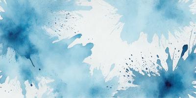 The primary subject of the image is a blue background with white splatters and drips. The setting appears to be a white wall, and the visual style is a combination of digital art and illustration. The dominant colors are blue and white, creating a calm and soothing atmosphere.