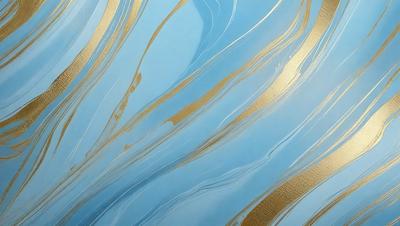 The primary subject of the image is a blue and gold swirl pattern. The setting is a blue background, and the visual style appears to be a digital art or illustration. The dominant colors are blue and gold, creating a sense of depth and elegance in the design.