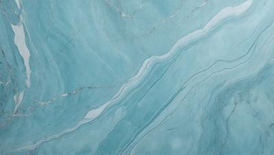 The primary subject of the image is a blue marble tile with a pattern of swirls. The setting is a bathroom, and the visual style is a close-up of the tile. The dominant colors are blue and white, creating a calm and soothing atmosphere.