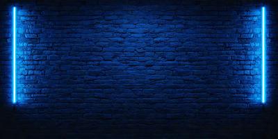 The primary subject of the image is a blue brick wall. The setting is a dark room, and the visual style is a photo. The dominant colors are blue and black, creating a moody atmosphere.