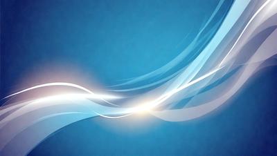 The primary subject of the image is a blue background with a wave-like pattern. The setting is a blue sky, and the visual style is digital art. The dominant colors are blue and white, creating a calm and serene atmosphere.