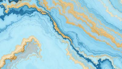 The primary subject of the image is a blue and gold swirling pattern, which appears to be a part of a larger blue and gold design. The setting is a blue and gold background, which complements the swirling pattern. The visual style of the image is a combination of digital art and illustration, creating a unique and eye-catching design. The dominant colors in the image are blue and gold, giving it a vibrant and lively atmosphere.