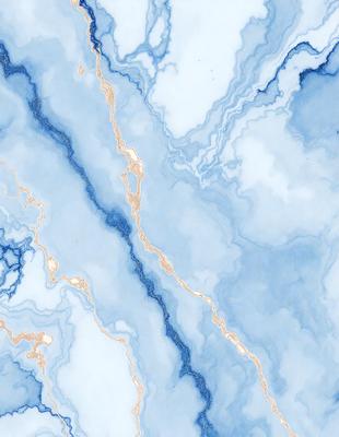 The primary subject of the image is a blue and gold marbled wall. The setting is a room with a blue and gold marbled wall, which serves as the background. The visual style is a photo, capturing the intricate patterns and colors of the marbled wall. The dominant colors are blue and gold, creating a luxurious and elegant atmosphere.