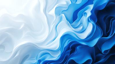The primary subject of the image is a blue and white swirl pattern, which appears to be a digital art or illustration. The setting is a white and blue background, creating a visually appealing contrast. The visual style is modern and artistic, with the swirl pattern being the main focus of the image. The colors and mood of the image are predominantly blue and white, giving it a clean and fresh appearance.