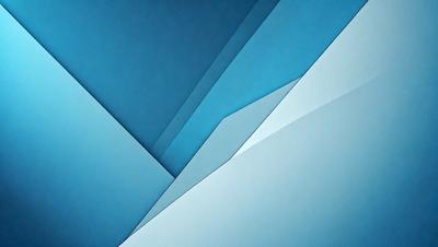 The primary subject of the image is a blue wall with a pattern of triangles. The setting is a room with a blue background, and the visual style appears to be a digital art or illustration. The dominant colors are blue and white, creating a calm and soothing atmosphere.