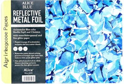 The primary subject of the image is a reflection of a blue metal foil on a blue background. The setting is a blue and white paper, which is the background of the image. The visual style is a combination of digital art and illustration, creating a unique and eye-catching design. The dominant colors are blue and white, giving the image a calm and soothing atmosphere.
