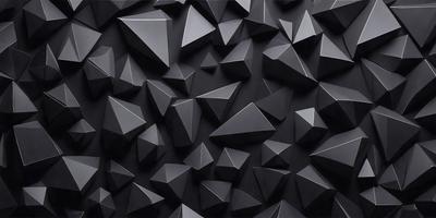 The primary subject of the image is a black and white pattern of triangles. The setting is a black background, which creates a striking contrast with the triangles. The visual style is a combination of digital art and illustration, giving the image a modern and artistic appearance. The dominant colors are black and white, with the triangles being the main focus of the image. The overall atmosphere is one of simplicity and elegance.