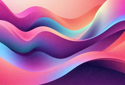 The primary subject of the image is a colorful wave pattern, which is displayed in a variety of colors. The setting is a pink and purple background, creating a vibrant and lively atmosphere. The visual style of the image is a combination of digital art and illustration, showcasing the wave pattern in a unique and eye-catching manner. The dominant colors in the image are pink, purple, and blue, which contribute to the overall mood of the scene.