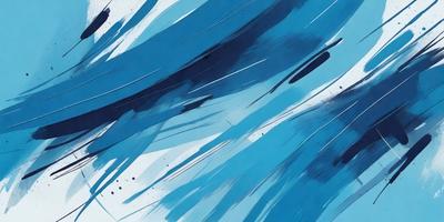 The primary subject of the image is a blue and white painting or drawing. The setting is a blue background, which creates a striking contrast with the artwork. The visual style appears to be a combination of digital art and illustration, as the colors and patterns are vibrant and well-defined. The dominant colors are blue and white, creating a calm and serene atmosphere.