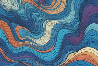 The primary subject of the image is a blue and orange swirling pattern, which appears to be a digital art or illustration. The setting is a blue and orange ocean, creating a vibrant and lively atmosphere. The visual style is a mix of digital art and illustration, with the swirling pattern being the main focus of the image. The colors and mood convey a sense of energy and movement, as the swirling pattern creates a dynamic and engaging visual experience.