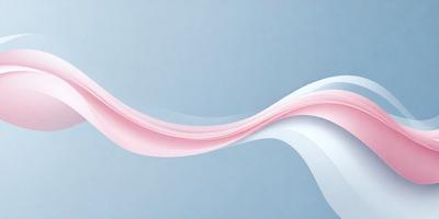 The primary subject of the image is a pink and white wave, which is the main focus of the image. The wave is depicted in a digital art style, giving it a modern and visually appealing appearance. The setting is a blue background, which complements the colors of the wave and adds to the overall atmosphere of the image. The colors and mood of the image are predominantly pink and white, creating a sense of calmness and serenity.
