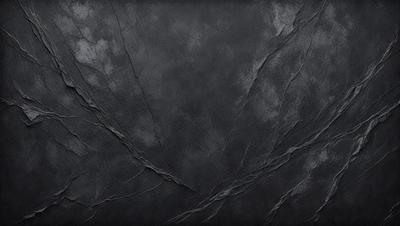 The primary subject of the image is a black background with a texture that resembles a rocky surface. The setting is a dark, moody environment, which adds to the overall atmosphere. The visual style is a close-up of the black background, showcasing the intricate texture of the rocky surface. The colors and mood of the image are predominantly dark and dramatic, creating a sense of depth and intensity.