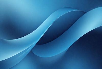 The primary subject of the image is a blue spiral pattern. The setting is a blue background, and the visual style appears to be a digital art or illustration. The dominant colors are blue and white, creating a calm and soothing atmosphere.