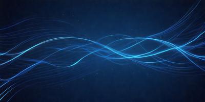 The primary subject of the image is a blue and white wave pattern. The setting is a dark blue background, which creates a contrasting effect with the wave pattern. The visual style is a digital art or illustration, as the wave pattern appears to be a digital creation. The colors and mood of the image are predominantly blue, with a sense of calmness and tranquility.
