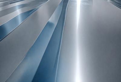 The primary subject of the image is a blue and white striped pattern. The setting is a white background, and the visual style appears to be a digital art or illustration. The dominant colors are blue and white, creating a calm and soothing atmosphere.