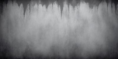 The primary subject of the image is a large, gray, and textured wall. The setting is a room with a gray background, and the visual style is a combination of a photo and digital art. The dominant colors are gray, and the overall atmosphere is moody and dramatic.