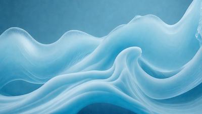 The primary subject of the image is a large, blue wave. The wave is the main focus of the image, and it is depicted in a visually striking manner. The setting is a blue background, which complements the vibrant blue of the wave. The visual style of the image is a combination of photo and digital art, creating a unique and captivating representation of the ocean's power. The colors and mood of the image are predominantly blue, which adds to the overall atmosphere of calmness and tranqu