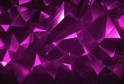 The primary subject of the image is a purple geometric pattern, which is the main focus of the image. The setting is a dark background, which contrasts with the purple pattern. The visual style is a digital art or illustration, as the pattern is intricate and detailed. The dominant colors are purple and pink, creating a vibrant and lively atmosphere.