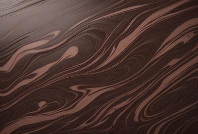 The primary subject of the image is a wooden surface with a unique and intricate pattern. The setting is a close-up of the wooden surface, showcasing the details of the pattern. The visual style is a close-up of the wooden surface, which gives a sense of depth and texture. The colors and mood of the image are predominantly brown, creating a warm and natural atmosphere.