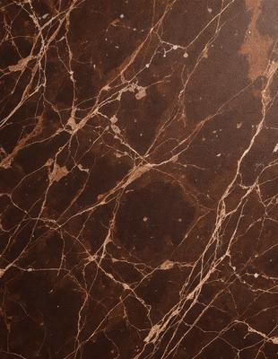 The primary subject of the image is a marble surface with a brown and white pattern. The setting is a room with a brown background. The visual style is a close-up of the marble surface, showcasing its intricate pattern. The colors and mood of the image are warm and earthy, with the brown and white marble creating a natural and elegant atmosphere.