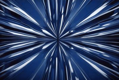The primary subject of the image is a blue and white spiral pattern. The setting is a blue background, and the visual style appears to be a digital art or illustration. The dominant colors are blue and white, creating a calm and serene atmosphere.
